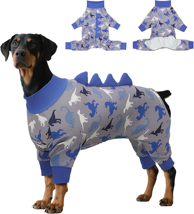 Dog Pajamas Large Size, Big Dog Onesie Clothes, Anti Shedding and Licking, Post Surgery Recovery Pet Pjs, Cotton Soft Material Stretchable Pet Pajamas U-COSP06XXL