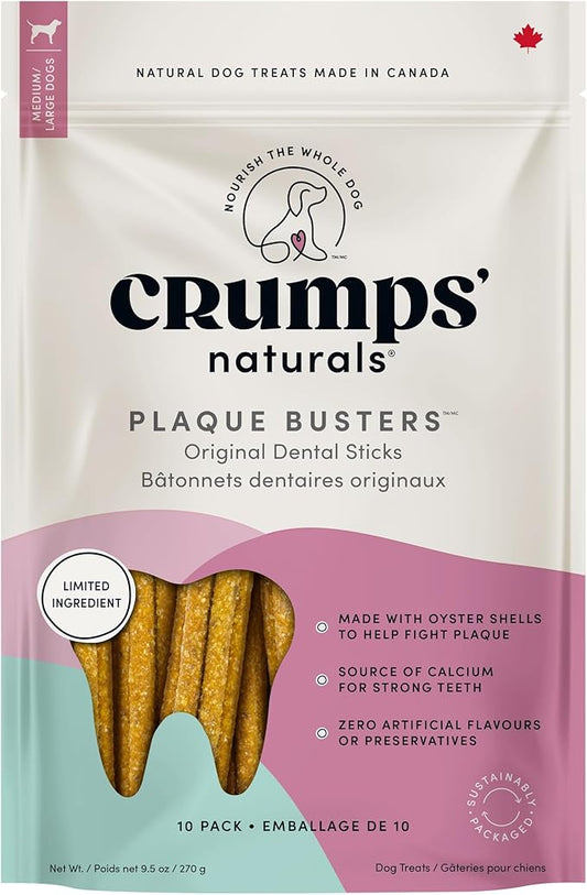 Crumps' Naturals Original Plaque Busters, 7"- 10 Pack, (Product Packaging May Vary)