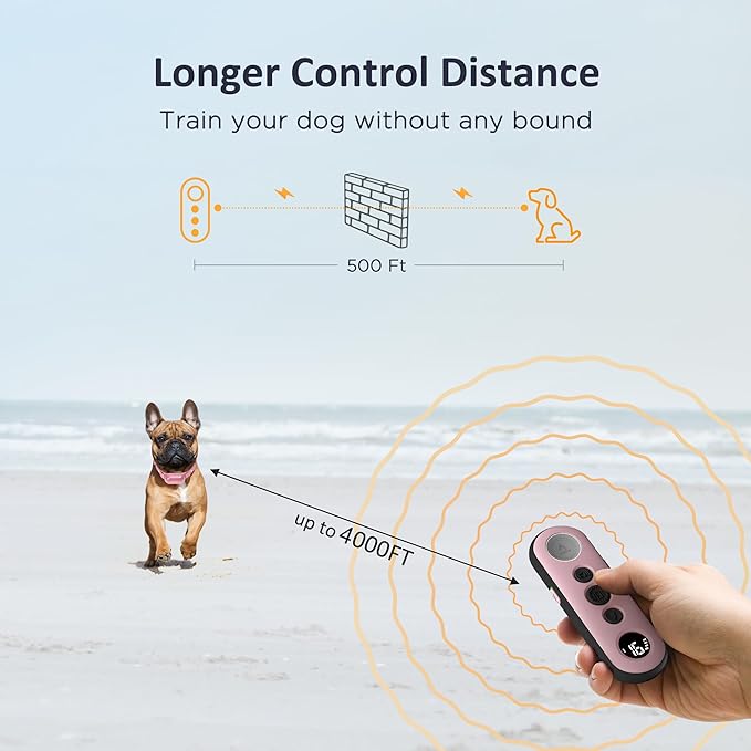 PATPET Electric Dog Shock Collar for Small Medium Large Dogs - 3 Safe Modes, Rechargeable Waterproof E Collar (8-120 lbs)