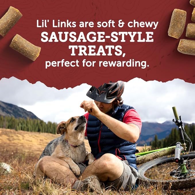 Zuke’s Lil’ Links Dog Treats for Dogs, Snacking Sausage Treats for Dogs, Made with Real Duck & Apple, 6 oz. Resealable Pouch - 6 oz. Bag