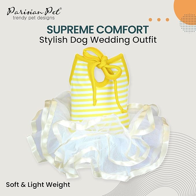 Parisian Pet Ballerina Dog Dress Yellow