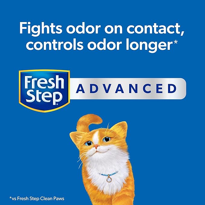 Fresh Step Clean Paws Cat Litter with Febreze Freshness, Advanced Multi Cat Low Tracking Clumping Litter, 37 lbs. (2 x 18.5 lb. Box)