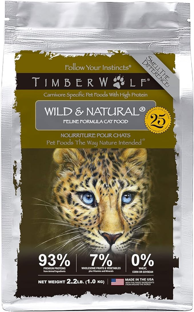 Timberwolf Wild & Natural Chicken Recipe with High Protein Dry Cat Food 2.2lb