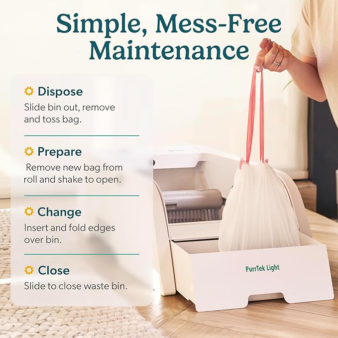 Self Cleaning Litter Box with Auto Safety Sensors for Multiple Cats - Automatic Cat Litter Box Self-Cleaning - Covered Ultra Odor Removal - Smart APP Control - Compatible On All WiFi - Electric Robot