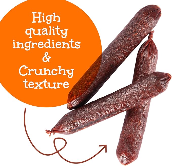 Happy Howie's Sausage Treats - Healthy Chewy Dog Treats, Flavorful Slow Cooked Lamb, Natural Ingredients, Hormone Free - Lamb, 80 Count (Pack of 1)