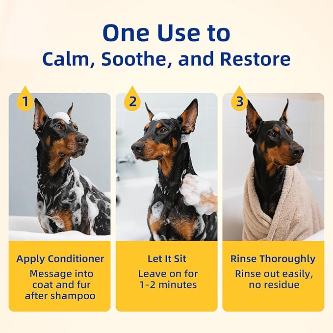 Unipaws Probiotic Short-Haired Dog Conditioner – Degreasing, Soothing & Anti-Shedding for Red, Itchy Skin, Vegan Calendula, Coconut & Oatmeal – EWG Green & Medicated, Made in Korea, 16.9 Fl Oz