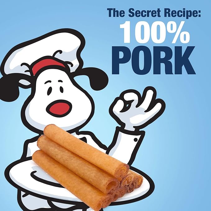 ValueBull USA Pig Skin Retriever Rolls, 4 Inch, Smoked, 50 Count - Premium USA Pork Hide Dog Chews, One-Piece, Easy Digestion, High Protein