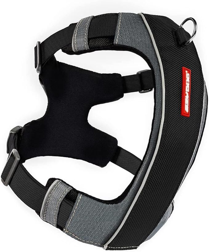 EzyDog X-Link Dog Harness – Reflective and Padded No Pull Dog Harness for Training and Everyday Walks with 2 Leash Attachment Points (X-Small, Black)