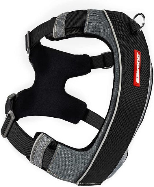 EzyDog X-Link Dog Harness – Reflective and Padded No Pull Dog Harness for Training and Everyday Walks with 2 Leash Attachment Points (X-Large, Black)