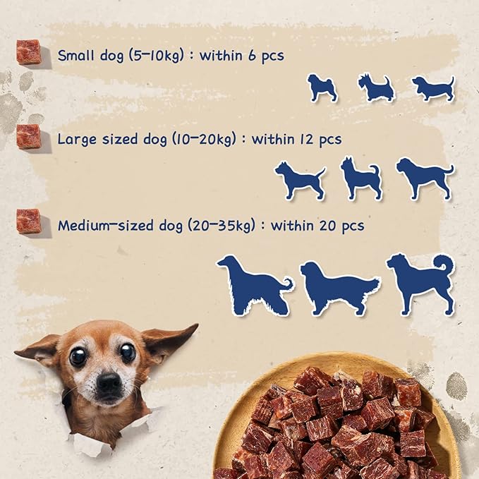 Dog Treats Training Rewards, Beef Cod Cubes, 1% Taurine Added, 12.5 oz, Rawhide Free, Grain Free, Low Fat Dog Training Rewards and Snacks, No Additives