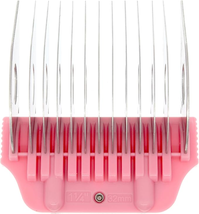 32MM 1 1/4" Cut Wide Clipper Guard Attachment for A5 Type Blade | Stainless Steel Blade for Professional Groomers and Stylist | Snap-On/Off Design (WIDECOMB 32MM)