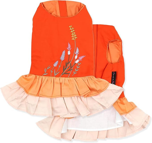 Parisian Pet Color Block Summer Dress - Lightweight, Sleeveless Dog Frock - Machine Washable Beach Outfit for Small Dogs Girl XS