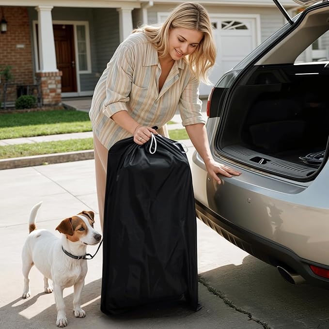 MoNiBloom 3 Wheels Pet Dog Cat Stroller for Small Medium Dogs Cats, Foldable Jogger Stroller w/Storage Basket and Cup Holder, Black Polka Dots