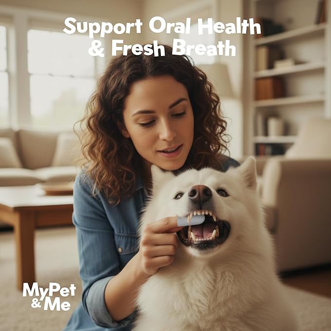 Disposable Finger Toothbrush – 50 Ct | Gentle Dental Wipes for Dogs & Cats | Easy, No-Rinse Oral Cleaning Gloves | Hassle-Free Pet Teeth Cleaning Solution