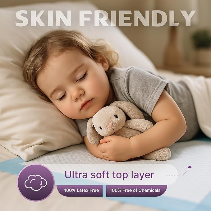 Incontinence Bed Pads 32x36, 50 Count Disposable Underpads, Ultra Absorbent Waterproof Chux, Extra Large Disposable Bed Pads for Adults, Kids & Pets