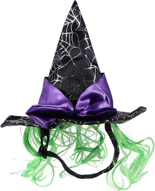 Halloween Cat Hat Costumes Dog Decoration Cloth Witch Mini Hat Pet Cosplay Costumes with Adjustable Rope Suitable for All Pet