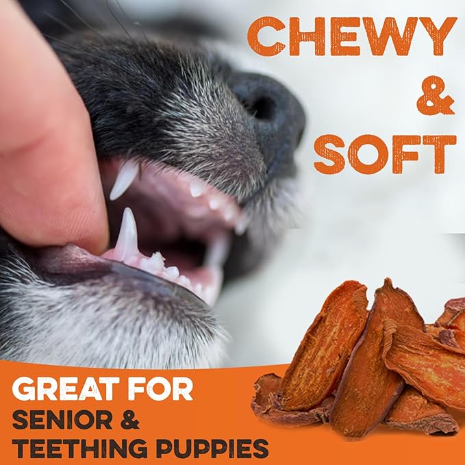 Sweet Potato Slices For Dogs - Soft & Chewy - Single Ingredient Dog Treats, Healthy 100% Natural Sweet Potato Dog Treats With No Added Preservatives - Softer & Great For Puppies Or Senior Dogs (5lb)