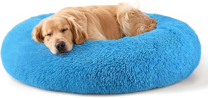 Dog Beds Large Sized Dog and Cats, 32in Pet Beds for Large Pet, Washable Indestructible Extra Large Dog Bed (Light Blue)