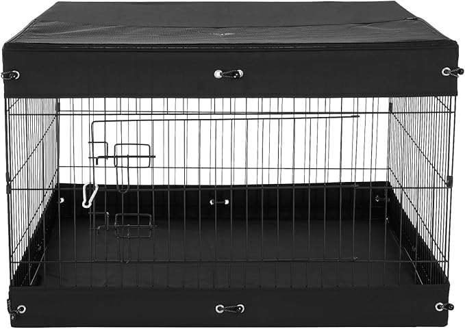 VEVOR Dog Playpen, 4 Pcs 24 x 36 in Panels Foldable Metal Pet Exercise Pen, Dog Fence Indoor and Outdoor Pen with Door, Top Cover, and Bottom Pad, Pet Playpen for Dogs, Cats and Other Small Animals