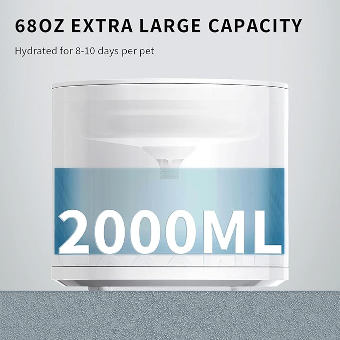 PETKIT EVERSWEET Solo 2 Cat Water Fountain with Pump, Ultra Quiet 70oz/2L Pet Water Fountain for Cats and Dogs Inside, 3 Working Modes, Visualization Window, (App Control)