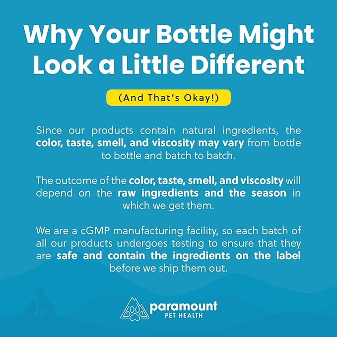 Wild-Caught Omega 3 Fish Oil for Dogs & Cats, Liquid EPA DHA Supplement for Skin, Coat, Joints & Heart, Low-Odor Omega 3 Drops for Small Dog Breeds & Cats with Itchy Skin, 16 oz