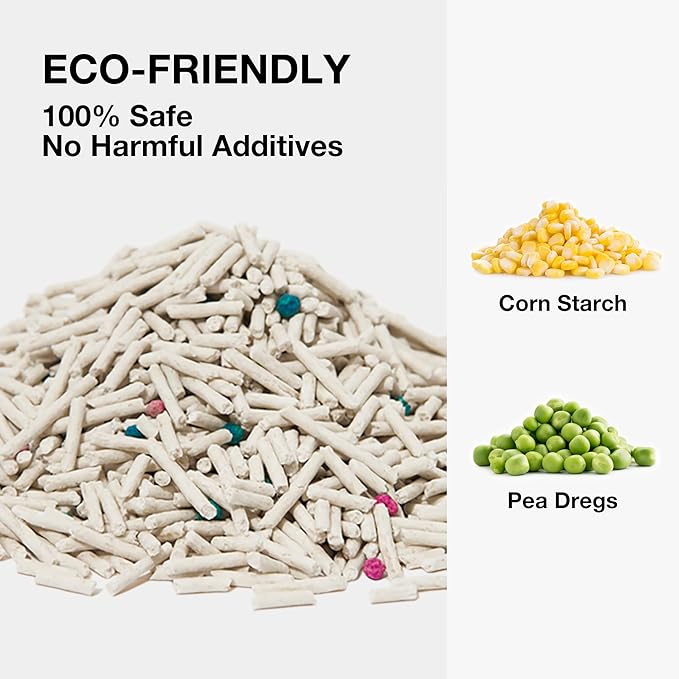 VETRESKA Tofu Cat Litter,Natural Kitty Litter Strong Clumping Flushable Cat Litter Pellets Ultra Absorbent,Odor Control,Dust-Free,Low Tracking Eco-Friendly Tofu Litter,Original(5.5lb×4bags)