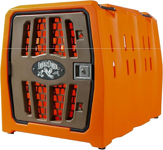 Lucky Dog Kennel, Durable Crash Tested Portable Dog Crates, Intermediate, Uplander (Orange)
