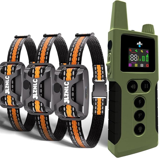 Dog Training Collar with Remote 4200FT 3 Dogs - Shock Collar for Barking Control, 4 Modes(Beep/Vibe/Static), IPX7 Waterproof for Swimming, 30-Day Rechargeable Battery, Adjustable for Small to XL Dogs