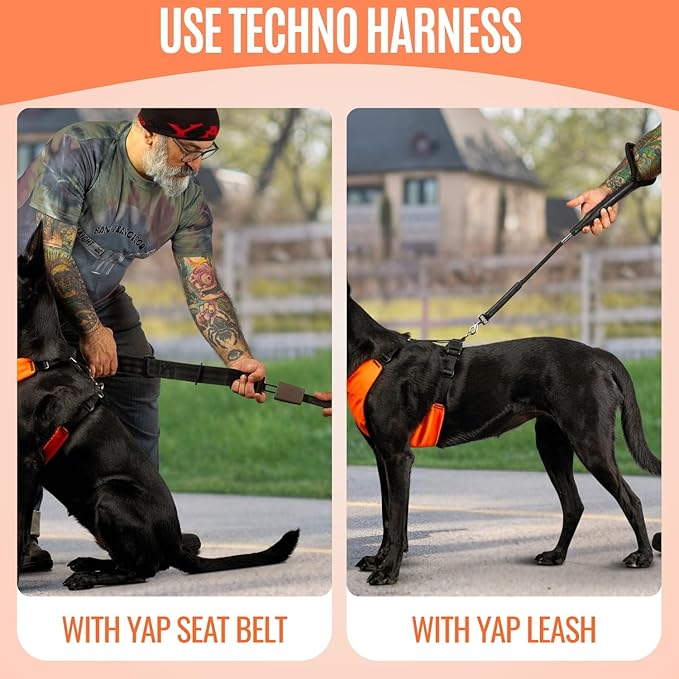 YAP Techno® No Pull Dog Harness, 4-Way Adjustable, Temperature Controlled Dog Vest Harness, Chokefree Dog Harnesses with Easy Control Handle for All Breeds; 7-16 lbs (Regimental Green, Extra Small)