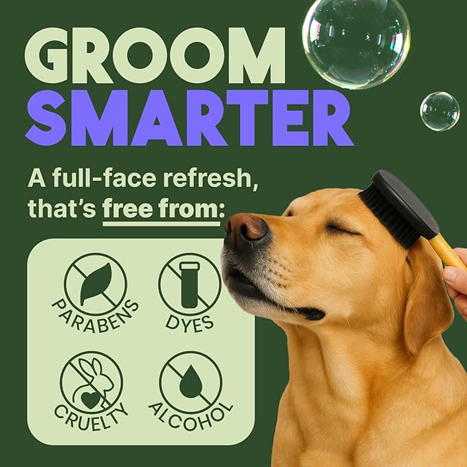 TropiClean Warm Vanilla Waterless Facial Cleanser for Dogs | Dog Foam Face Wash | Dog Face Wash Derived from Natural Ingredients | Cat Friendly | Made in the USA | 7.4 oz.