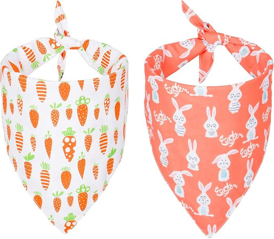 ADOGGYGO Easter Dog Bandana, Multiple Sizes Offered, Reversible Festival Pet Bandana Triangle Dog Scarf for Small Dogs Pets (Small, Easter)