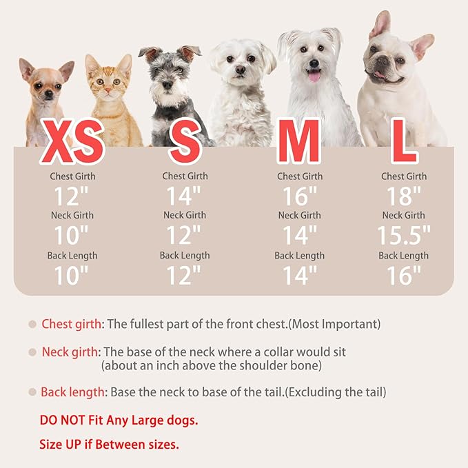 PUPTECK Dog Wedding Dress Outfit Puppy Cute Small Dogs Clothes,Rose,L