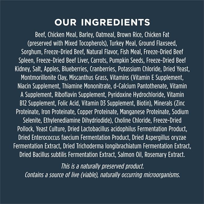 Instinct Raw Boost, Natural Dry Dog Food with Freeze Dried Pieces, High Protein, Whole Grain Recipe - Real Beef & Barley, 3.5 lb. Bag