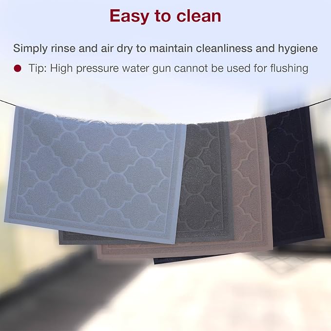 Cat Litter Mat for Box, Non-Slip, Less Waste Cat Litter Box Mat,Door mats, Entrance mats，Waterproof, Anti Slip, and pet Urine Resistant，47" x 36" Dark Blue