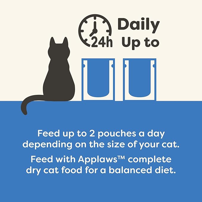 Applaws Natural Wet Cat Food in Gravy, Limited and Natural Ingredients, High Protein with No Artificial Additives,Tuna with Shrimp in Gravy (12 x 2.47oz Pouches)