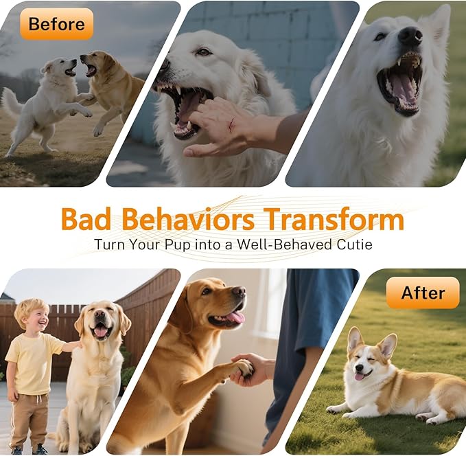 Anti Barking Devices - 30FT Effective Range, 3 Adjustable Modes, 2025 Upgrated Rechargeable Ultrasonic Dog Bark Deterrent - Suitable for All Large & Small Dogs