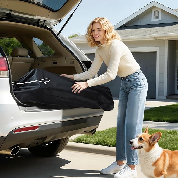 Magshion Compact Pet Stroller for Small-Medium Dogs/Cats up to 22lbs, 4-Wheel Lightweight Umbrella Shaped Portable Puppy Travel Jogger w/Breathable Mesh, Cup Holder & Rear Storage, Purple Polka Dots