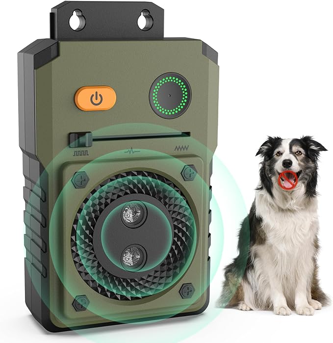 Dog Barking Control Device, 3Frequency Anti Barking Device, 33Ft Ultrasonic Dog Barking Deterrent, Rechargeable Stop Dog Barking Indoor Outdoor for Small Large Dogs Barking Control Device Anti Bark