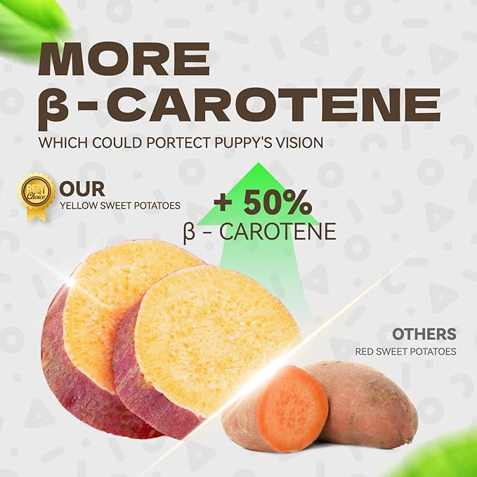 Sweet Potato Dog Treats, Healthy Natural Training Treats for Dog Snacks Low Fat Soft Chews for Small Medium Large Breed 10.54oz