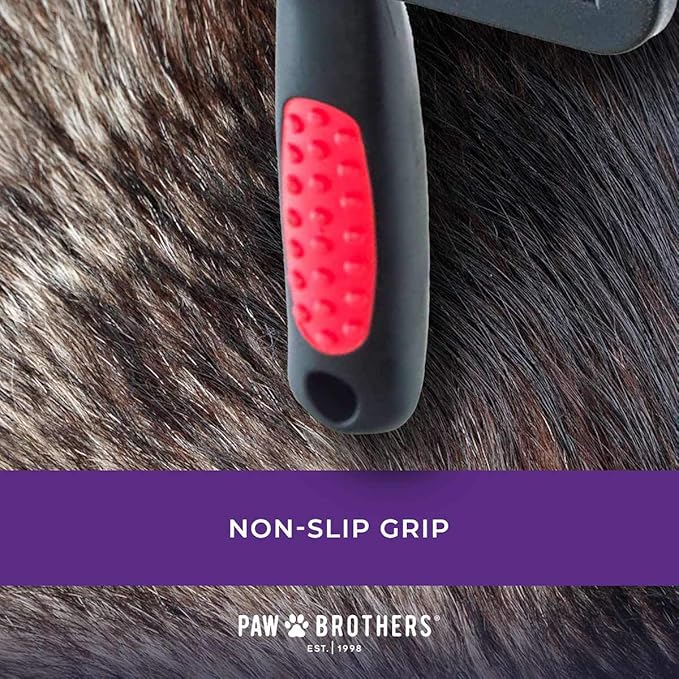 Paw Brothers Grooming Tool and Nature's Specialties Conditioning Spray Bundle - Soft Coated Pin Curved Slicker Brush, Small - Quicker Slicker Detangling and Conditioning Spray, Ready to Use, 16 oz