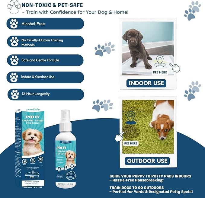 Potty Training Spray for Dogs,Pet Potty Training Spray, Dog Attractant, Indoor Potty and Puppy Pads Trainer, Potty Training and Housebreaking, Puppy Essentials, Safe Dog Pee Spray,100ML