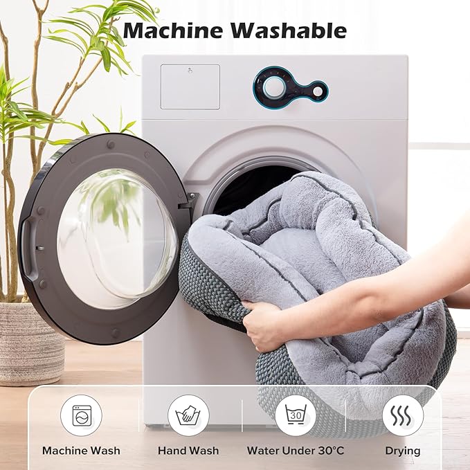 INVENHO Dog Bed Medium Size, Orthopedic Warming Soft Calming Sleeping Durable with Anti-Slip Bottom