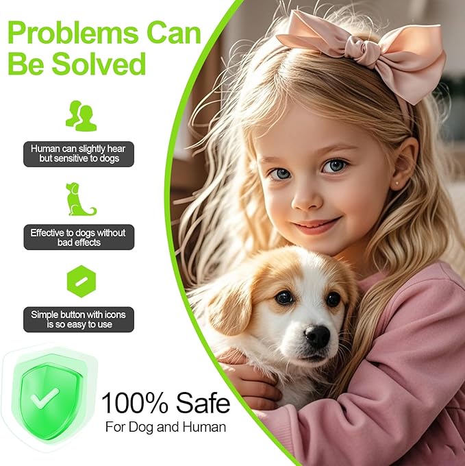 Dog Sonic Bark Deterrents Devices for Own or Neighbor's Dog, 3X Ultrasonic Anti Barking Device for Dogs Bark Deterrent Safe & Effective Stop Dog Barking Device with LED Flashlight Dogs Training Tools