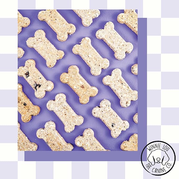Winnie Lou Organic Healthy Dog Treats – All Natural Crunchy Dog Biscuits Made in USA with Organic Ingredients from Colorado Farms – for Small, Medium, Large Dogs - Berry Boost Bones (Pack of 2)