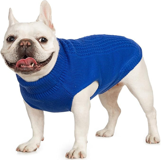 Stretchy Cat Sweater - 17 Colors & 6 Sizes | Snug Winter-Ready Knit for Boy/Girl Cats & Kittens(Dark Blue, X-Large)