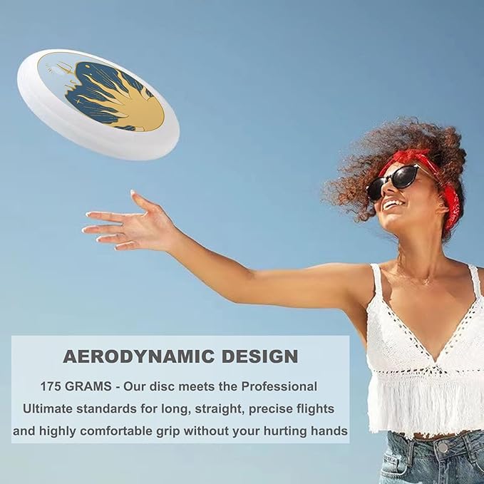 Phoenix Outdoor Flying Disc Fire Phoenix Black Ultimate Disc 175g for Boys Girls Men Women Birthday Christmas