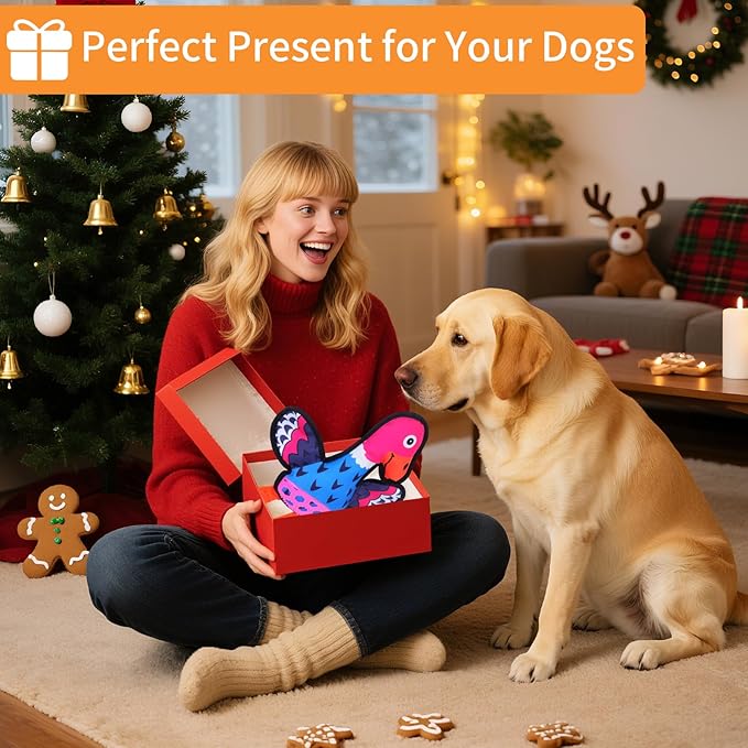 Squeaky Dog Toys,Crinkle Dog Toy,Colorful Absurd Duck Dog Toys,Interactive Dog Toy,Fun for Indoor Puppies,Chewing and Play(Blue)