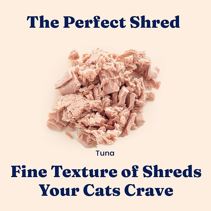 Solid Gold Wet Cat Food Shreds in Gravy - Canned Cat Food Made w/Real Tuna - Five Oceans Grain Free - 16ct/3oz Can