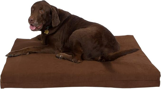 Pet Support Systems Orthopedic Dog Bed - Gel Memory Foam Pet Bed, Luxury Washable Dog Bed for Sleeping and Support (Removable Cover, X-Large Brown Dog Bed)