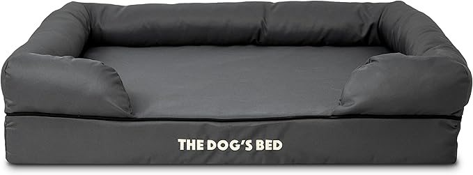 The Dog’s Bed Large Grey with Black Trim, Waterproof, Veterinary Grade Memory Foam, Pain Relief: Arthritis, Hip & Elbow Dysplasia, Post Surgery, Supportive, Washable Cover